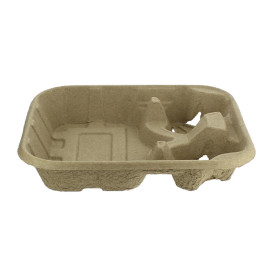 Paper Cup Carrier with 2 Holes and Food Tray (125 Units)