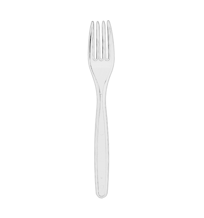 Reusable Fork PS "Diamant" Transparent 180mm (20 Units)