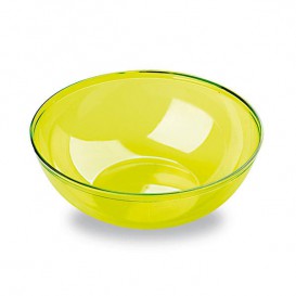 Plastic Bowl PS Crystal Hard Green 400ml Ø14cm 