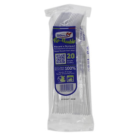 Reusable Fork PS "Diamant" Transparent 180mm (20 Units)