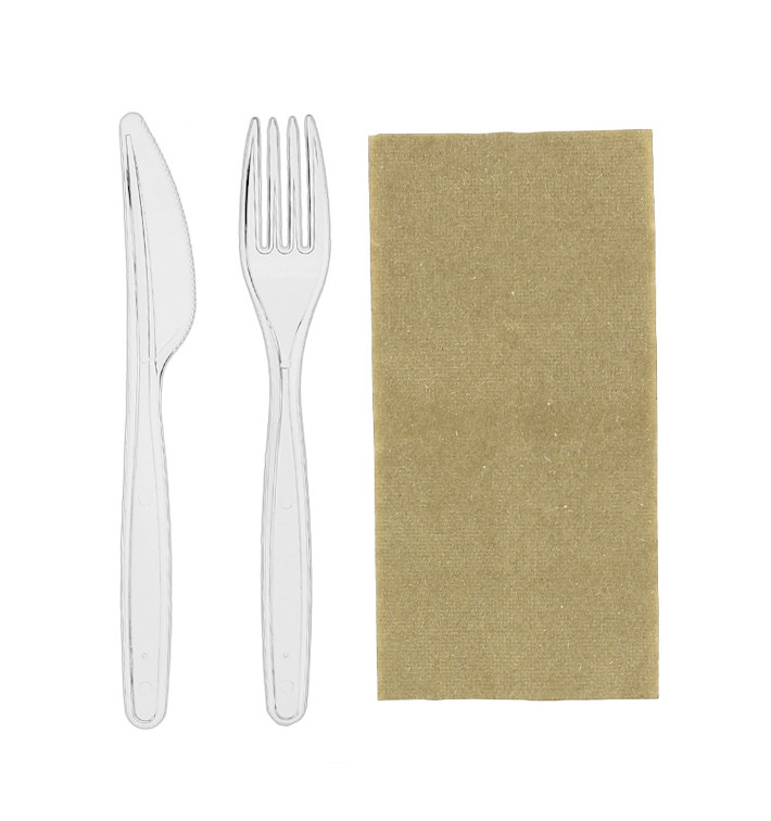Cutlery Set Reusable PS 2 Pieces + Napkin (250 Units) Cutlery Set Reusable PS 2 Pieces + Napkin (250 Units)