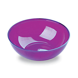 Plastic Bowl PS Crystal Hard Eggplant 400ml Ø14cm 