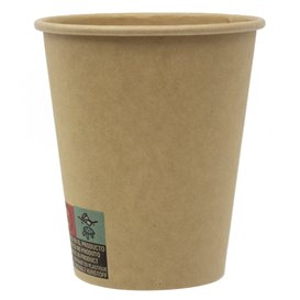 Paper Cup 9 Oz/280ml Kraft-Kraft Ø8,1cm (50 Units) 