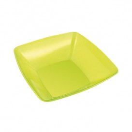 Plastic Bowl PS Crystal Hard Green 480ml 14x14cm 