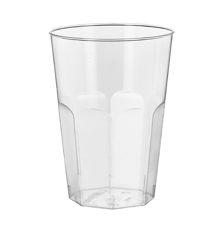 Reusable Cup PS Cristal Ribbed 200ml (25 Units)