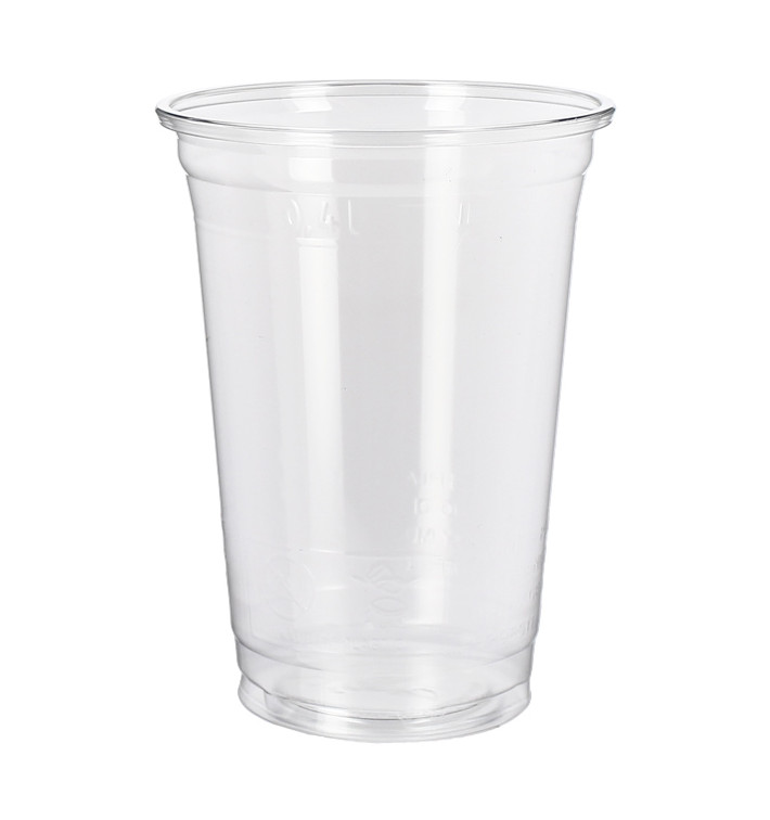 Choice 44 oz. Translucent Cold Cup Flat Lid with Straw Slot - 1000/Case