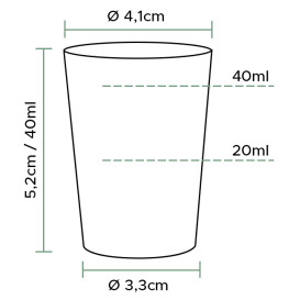 Plastic Shot PS Injection Moulding Clear 40 ml (50 Units) 