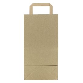 Paper Bottle Bag with Handles Kraft 19+8x37cm (250 Units)