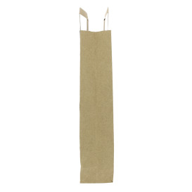 Paper Bottle Bag with Handles Kraft 19+8x37cm (250 Units)