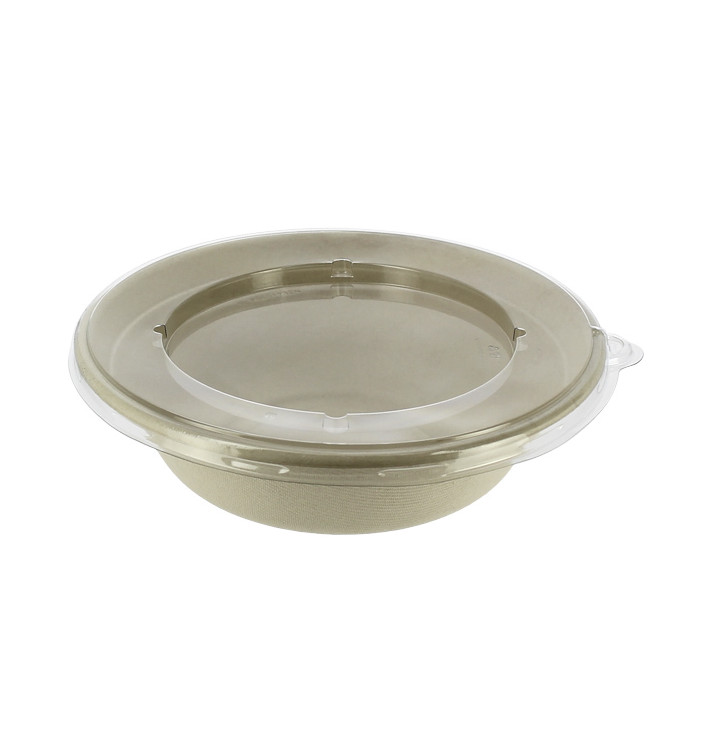 Sugarcane Bowl with Lid 1000ml Ø21x6cm (15 Units) Sugarcane Bowl with Lid 1000ml Ø21x6cm (15 Units)