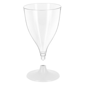 Reusable PS Cup Water/Wine White Foot 200ml 2P (6 Units)