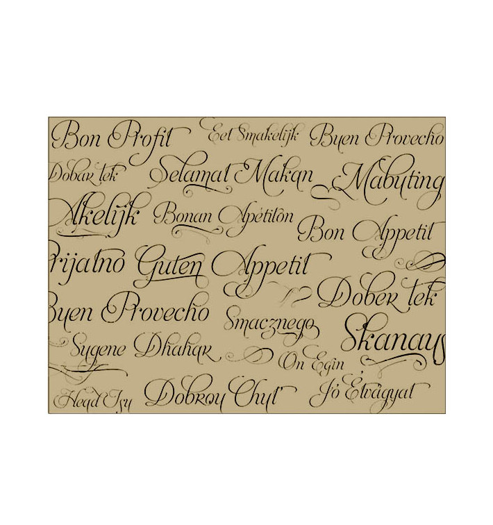 Paper Placemats 30x40cm Kraft "Buen Provecho" 40g (1000 Units) Paper Placemats 30x40cm Kraft "Buen Provecho" 40g (1000 Units)