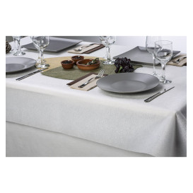 Non-Woven PLUS Tablecloth White 120x120cm (150 Units) 