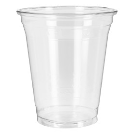 Choice 42 oz. Clear PP Plastic Cold Cup with Dome Lid - 50/Pack