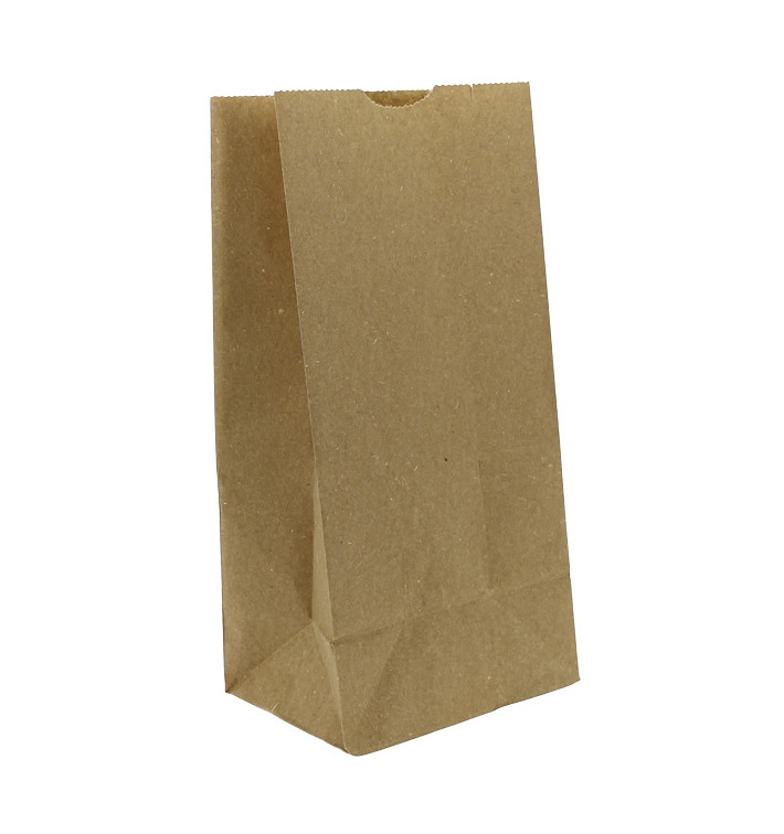 Paper Bag without Handle Kraft Brown 45g/m² 12+8x24cm (1.000 Units) Paper Bag without Handle Kraft Brown 45g/m² 12+8x24cm (1.000 Units)