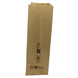 Paper Bag without Handle Kraft Brown 45g/m² 12+8x24cm (1.000 Units)