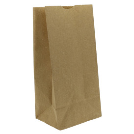 Paper Bag without Handle Kraft Brown 45g/m² 12+8x24cm (25 Units)