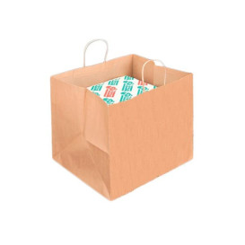 Paper Bag with Handles for Pizza Boxes 80g 37+33x32cm (25 Units) 