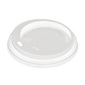 Lid for Paper Cup Hole White 12, 16 and 22 Oz Ø9,0cm (1000 Units)