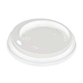 Lid for Paper Cup Hole White 12, 16 and 22 Oz Ø9,0cm (1000 Units)