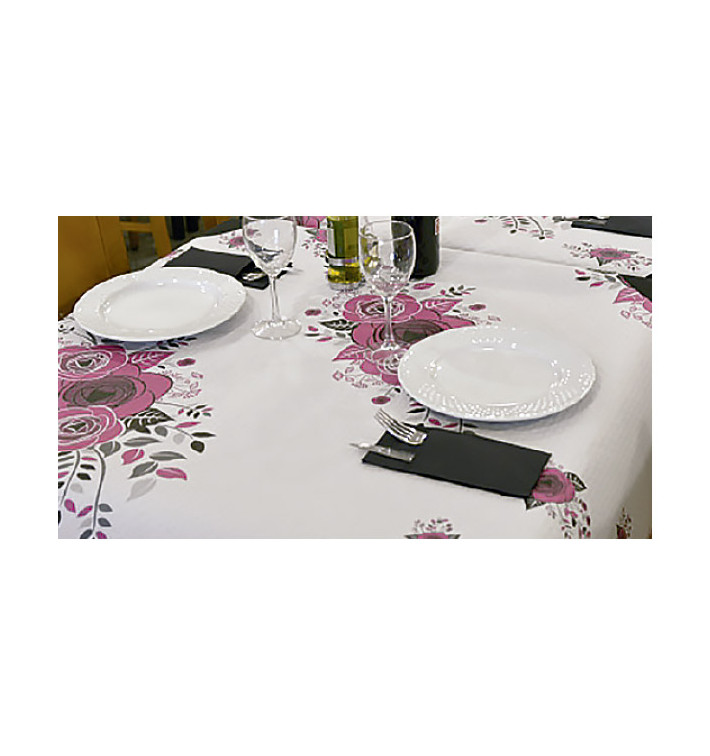 Pre-Cut Paper Tablecloth Buen Provecho 37g 1x1m (400 Units)