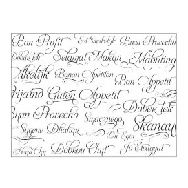 Pre-Cut Paper Tablecloth "Buen Provecho" 37g 1x1m (400 Units)  