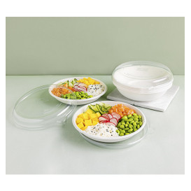 Plastic Lid Compostable PLA Clear for Bowl 355 and 470ml (50 Units) 