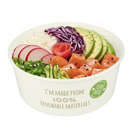 Renewable Paper Salad Bowl White 775ml Ø15cm (360 Units)