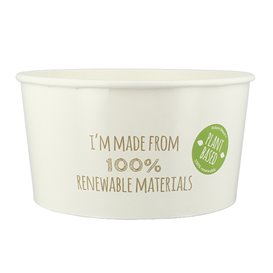 Renewable Paper Salad Bowl White 1030ml Ø15,1cm (360 Units)