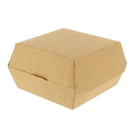 Paper Burger Box Kraft XXL 14,5x14,5x8cm (25 Units)
