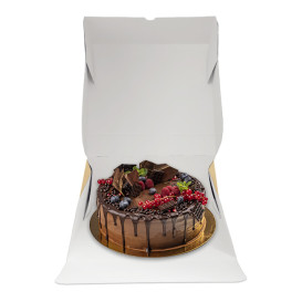 Kraft Carton Box with flip-top front 32x32+10cm (25 Units)