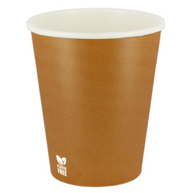 Plastic-Free Paper Cup 8 Oz/240ml "Caramel" Ø8,0cm (50 Units)