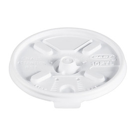 Plastic Lid PS Resealable White Ø8,6cm (100 Units) 