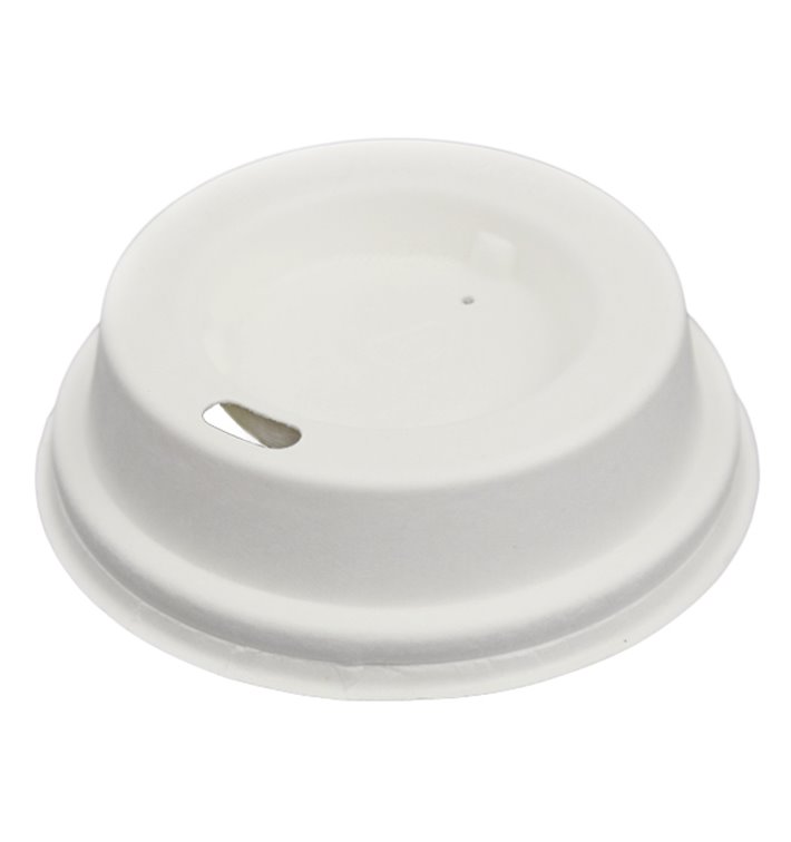 Lid with Hole of Moulded Cellulose Fibre White Ø7,0cm (60 Units) Lid with Hole of Moulded Cellulose Fibre White Ø7,0cm (60 Units)