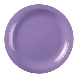 Plastic Plate Flat Lilac "Round" PP Ø18,5 cm (50 Units) 