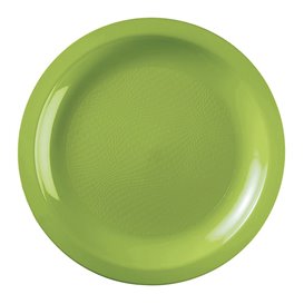 Plastic Plate Flat Lime Green "Round" PP Ø18,5cm (50 Units) 