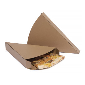 Corrugated Pizza Slice Box Kraft Takeaway (350 Units)