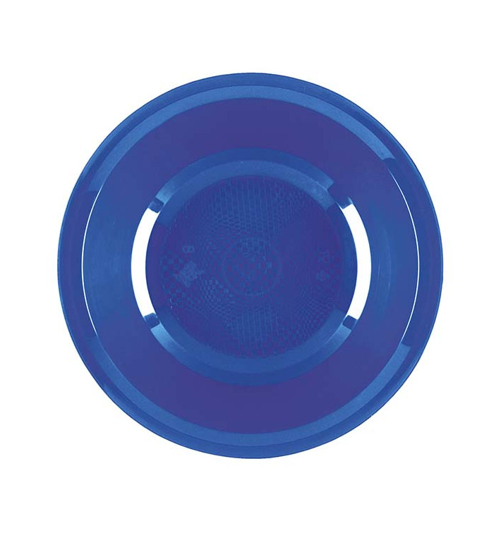 Plastic Plate Deep Mediterranean Blue "Round" PP Ø19,5 cm (600 Units)