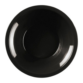 Plastic Plate Deep Black "Round" PP Ø19,5 cm (600 Units)