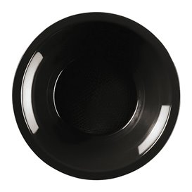Plastic Plate Deep Black "Round" PP Ø19,5 cm (50 Units) 