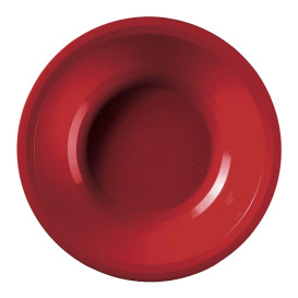 Plastic Plate Deep Red "Round" PP Ø19,5 cm (600 Units)