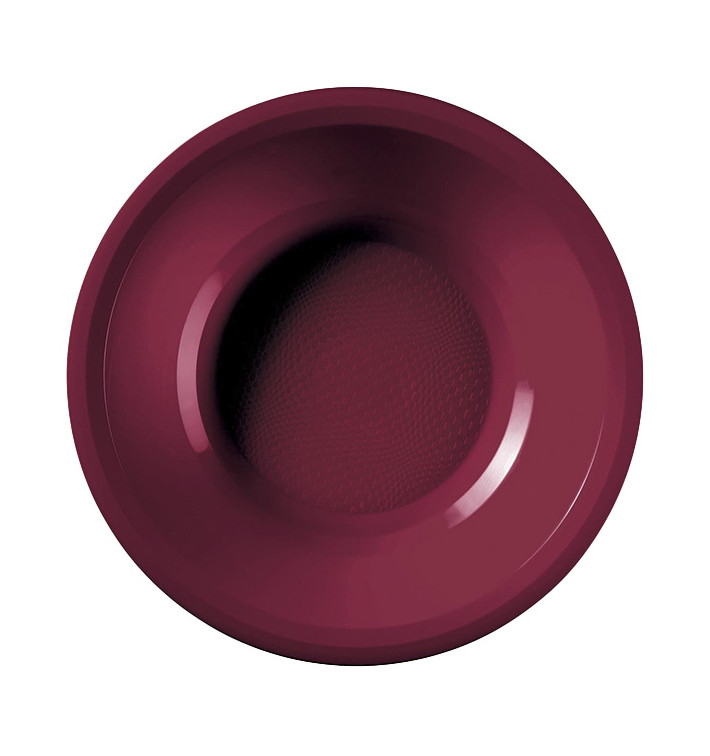 Plastic Plate Deep Burgundy "Round" PP Ø19,5 cm (600 Units)