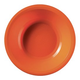 Plastic Plate Deep Orange "Round" PP Ø19,5 cm (600 Units)