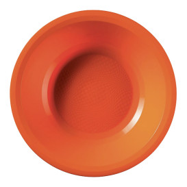 Plastic Plate Deep Orange "Round" PP Ø19,5 cm (600 Units)