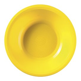 Plastic Plate Deep Yellow "Round" PP Ø19,5 cm (50 Units) 