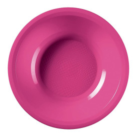 Plastic Plate Deep Fuchsia "Round" PP Ø19,5 cm (50 Units) 