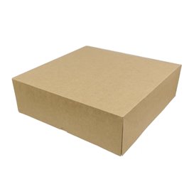 Kraft Carton Box with flip-top front 26x26+10cm (25 Units)