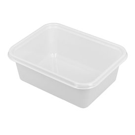 Plastic Container White 12,7x9,1x4,2cm 300ml (100 Units)