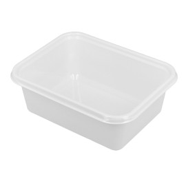 Plastic Container White 12,7x9,1x4,2cm 300ml (100 Units)