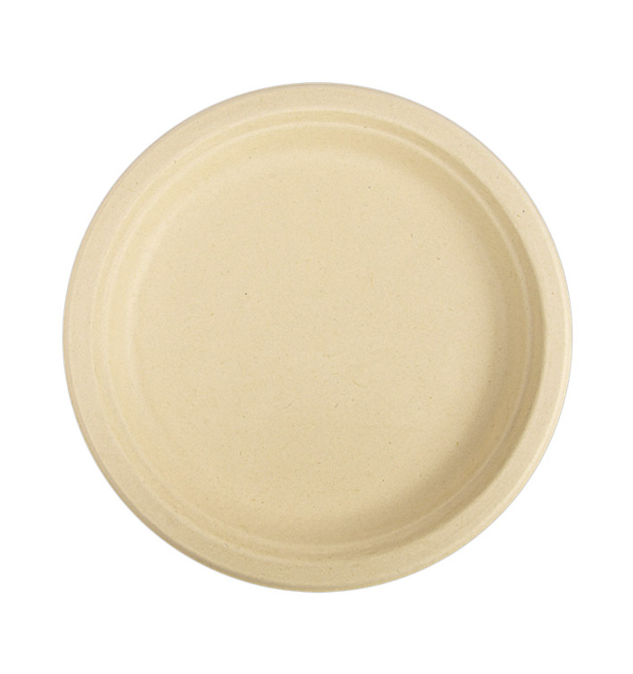 Sugarcane Plate Natural Ø23 cm (50 Units) Sugarcane Plate Natural Ø23 cm (50 Units)